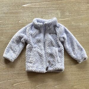 Columbia Quilted Fleece Jacket in Periwinkle Light Blue 12-18M